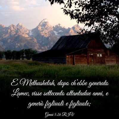 Picture 03 - Genesi 5:26 RIV - E Methushelah, dopo ch’ebbe generato Lamec, - Bible Verse Picture