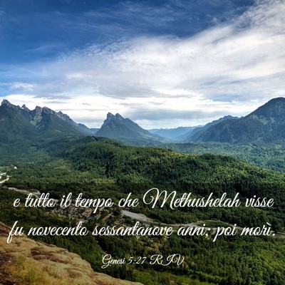 Picture 03 - Genesi 5:27 RIV - e tutto il tempo che Methushelah visse fu - Bible Verse Picture