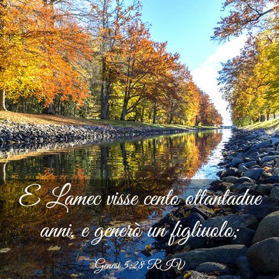Picture 03 - Genesi 5:28 RIV - E Lamec visse cento ottantadue anni, e generò un - Bible Verse Picture