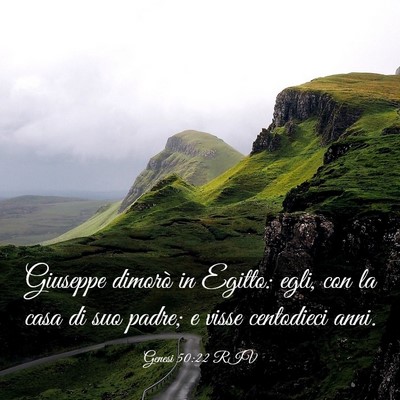 Picture 03 - Genesi 50:22 RIV - Giuseppe dimorò in Egitto: egli, con la casa di - Bible Verse Picture