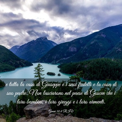 Picture 03 - Genesi 50:8 RIV - e tutta la casa di Giuseppe e i suoi fratelli e - Bible Verse Picture