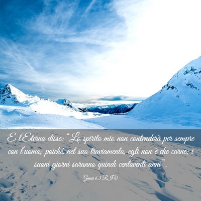 Picture 03 - Genesi 6:3 RIV - E l’Eterno disse: “Lo spirito mio non - Bible Verse Picture
