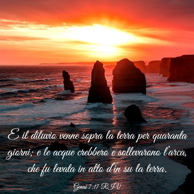 Picture 03 - Genesi 7:17 RIV - E il diluvio venne sopra la terra per quaranta - Bible Verse Picture