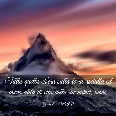 Picture 03 - Genesi 7:22 RIV - Tutto quello ch’era sulla terra asciutta ed - Bible Verse Picture