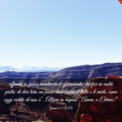 Picture 03 - Geremia 11:5 RIV - affinché io possa mantenere il giuramento che - Bible Verse Picture