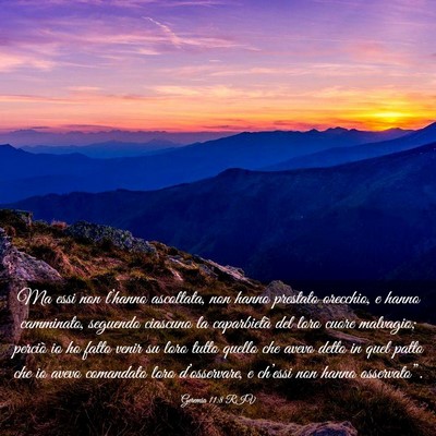 Picture 03 - Geremia 11:8 RIV - Ma essi non l’hanno ascoltata, non hanno - Bible Verse Picture