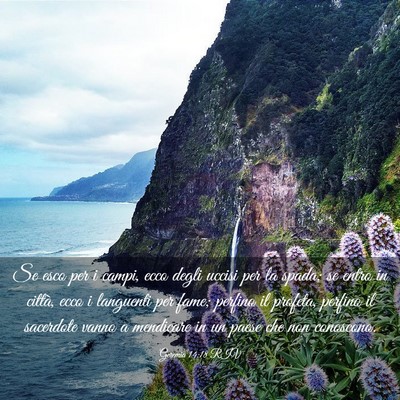 Picture 03 - Geremia 14:18 RIV - Se esco per i campi, ecco degli uccisi per la - Bible Verse Picture