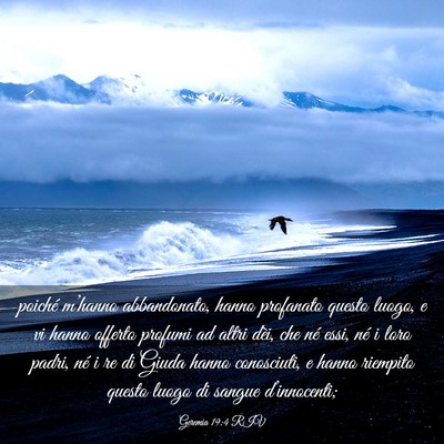 Picture 03 - Geremia 19:4 RIV - poiché m’hanno abbandonato, hanno profanato - Bible Verse Picture