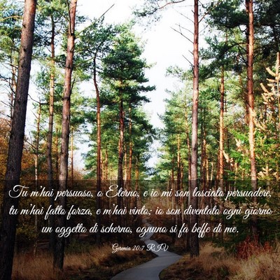 Picture 03 - Geremia 20:7 RIV - Tu m’hai persuaso, o Eterno, e io mi son - Bible Verse Picture
