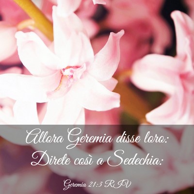 Picture 03 - Geremia 21:3 RIV - Allora Geremia disse loro: Direte così a - Bible Verse Picture