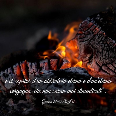 Picture 03 - Geremia 23:40 RIV - e vi coprirò d’un obbrobrio eterno e - Bible Verse Picture
