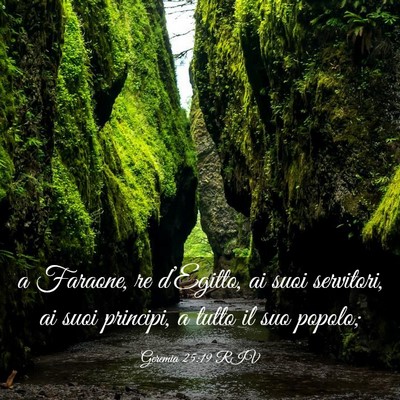 Picture 03 - Geremia 25:19 RIV - a Faraone, re d’Egitto, ai suoi servitori, ai - Bible Verse Picture