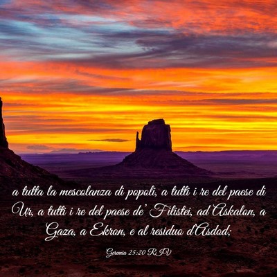 Picture 03 - Geremia 25:20 RIV - a tutta la mescolanza di popoli, a tutti i re del - Bible Verse Picture