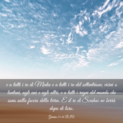 Picture 03 - Geremia 25:26 RIV - e a tutti i re di Media e a tutti i re del - Bible Verse Picture