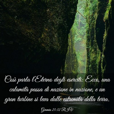 Picture 03 - Geremia 25:32 RIV - Così parla l’Eterno degli eserciti: Ecco, una - Bible Verse Picture