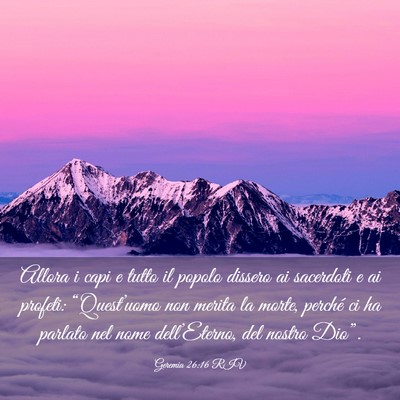 Picture 03 - Geremia 26:16 RIV - Allora i capi e tutto il popolo dissero ai - Bible Verse Picture