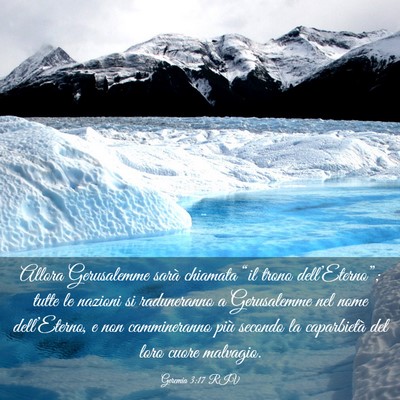 Picture 03 - Geremia 3:17 RIV - Allora Gerusalemme sarà chiamata “il trono - Bible Verse Picture