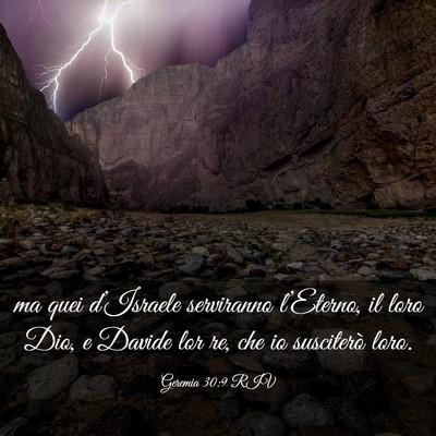 Picture 03 - Geremia 30:9 RIV - ma quei d’Israele serviranno l’Eterno, il - Bible Verse Picture