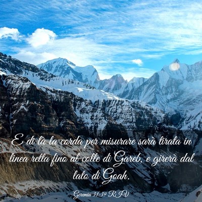 Picture 03 - Geremia 31:39 RIV - E di là la corda per misurare sarà tirata in - Bible Verse Picture