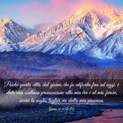 Picture 03 - Geremia 32:31 RIV - Poiché questa città, dal giorno che fu - Bible Verse Picture