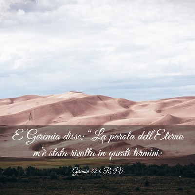 Picture 03 - Geremia 32:6 RIV - E Geremia disse: “La parola dell’Eterno - Bible Verse Picture
