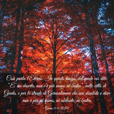 Picture 03 - Geremia 33:10 RIV - Così parla l’Eterno: In questo luogo, del - Bible Verse Picture