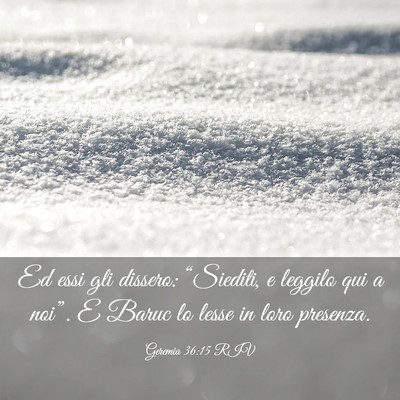 Picture 03 - Geremia 36:15 RIV - Ed essi gli dissero: “Siediti, e leggilo qui a - Bible Verse Picture
