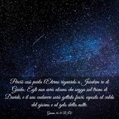 Picture 03 - Geremia 36:30 RIV - Perciò così parla l’Eterno riguardo a Joiakim - Bible Verse Picture