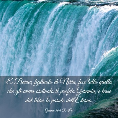Picture 03 - Geremia 36:8 RIV - E Baruc, figliuolo di Neria, fece tutto quello - Bible Verse Picture