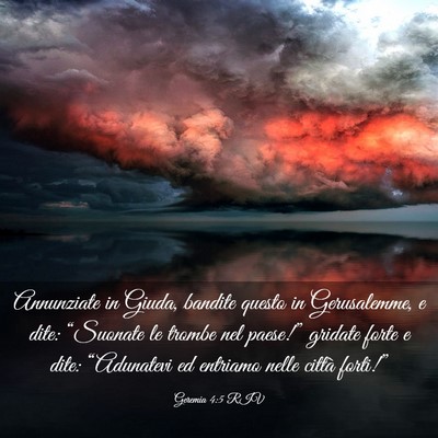 Picture 03 - Geremia 4:5 RIV - Annunziate in Giuda, bandite questo in - Bible Verse Picture