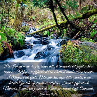 Picture 03 - Geremia 41:10 RIV - Poi Ismael menò via prigionieri tutto il - Bible Verse Picture