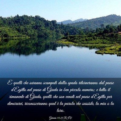 Picture 03 - Geremia 44:28 RIV - E quelli che saranno scampati dalla spada - Bible Verse Picture