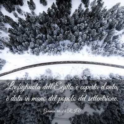 Picture 03 - Geremia 46:24 RIV - La figliuola dell’Egitto è coperta d’onta, - Bible Verse Picture