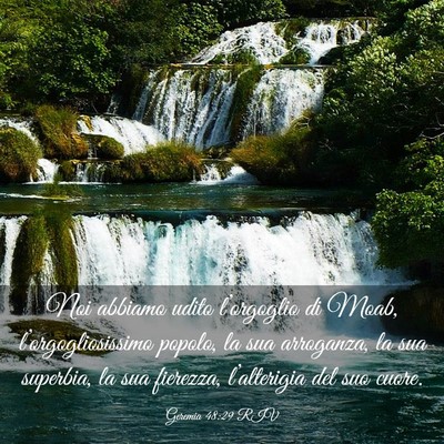 Picture 03 - Geremia 48:29 RIV - Noi abbiamo udito l’orgoglio di Moab, - Bible Verse Picture