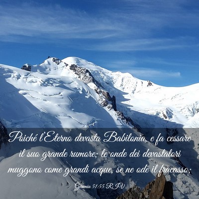 Picture 03 - Geremia 51:55 RIV - Poiché l’Eterno devasta Babilonia, e fa - Bible Verse Picture