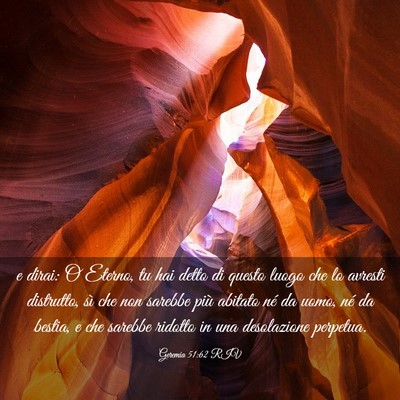 Picture 03 - Geremia 51:62 RIV - e dirai: O Eterno, tu hai detto di questo luogo - Bible Verse Picture