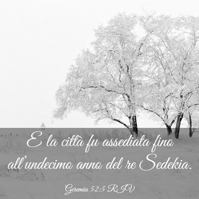 Picture 03 - Geremia 52:5 RIV - E la città fu assediata fino all’undecimo anno - Bible Verse Picture