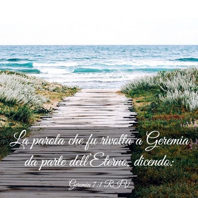 Picture 03 - Geremia 7:1 RIV - La parola che fu rivolta a Geremia da parte - Bible Verse Picture