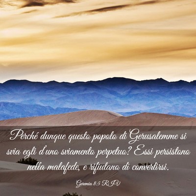 Picture 03 - Geremia 8:5 RIV - Perché dunque questo popolo di Gerusalemme si - Bible Verse Picture