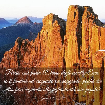 Picture 03 - Geremia 9:7 RIV - Perciò, così parla l’Eterno degli eserciti: - Bible Verse Picture