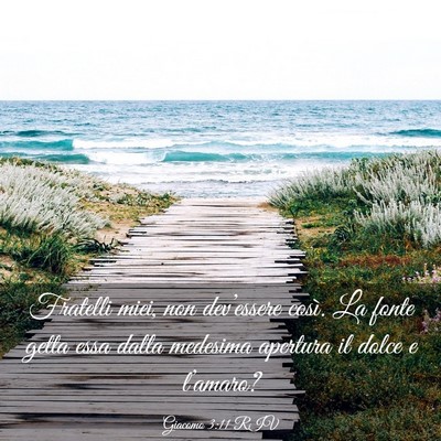 Picture 03 - Giacomo 3:11 RIV - Fratelli miei, non dev’essere così. La fonte - Bible Verse Picture