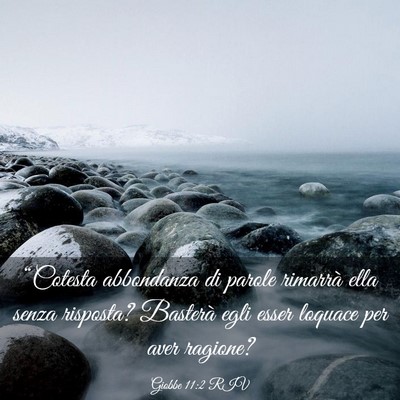 Picture 03 - Giobbe 11:2 RIV - “Cotesta abbondanza di parole rimarrà ella - Bible Verse Picture