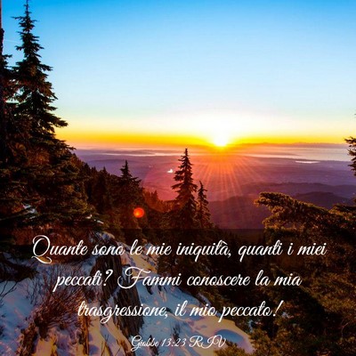 Picture 03 - Giobbe 13:23 RIV - Quante sono le mie iniquità, quanti i miei - Bible Verse Picture