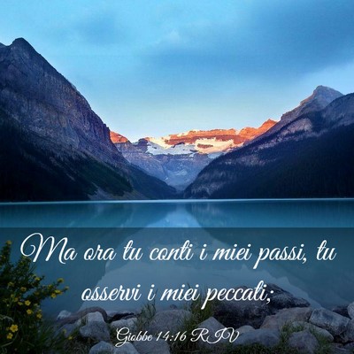 Picture 03 - Giobbe 14:16 RIV - Ma ora tu conti i miei passi, tu osservi i miei - Bible Verse Picture