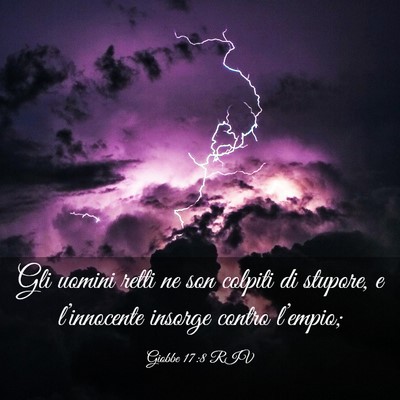 Picture 03 - Giobbe 17:8 RIV - Gli uomini retti ne son colpiti di stupore, e - Bible Verse Picture