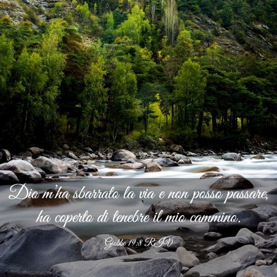 Picture 03 - Giobbe 19:8 RIV - Dio m’ha sbarrato la via e non posso passare, - Bible Verse Picture