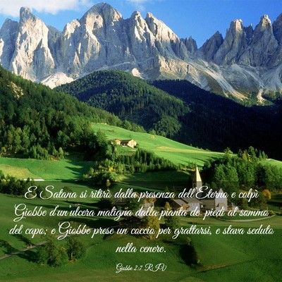 Picture 03 - Giobbe 2:7 RIV - E Satana si ritirò dalla presenza dell’Eterno - Bible Verse Picture