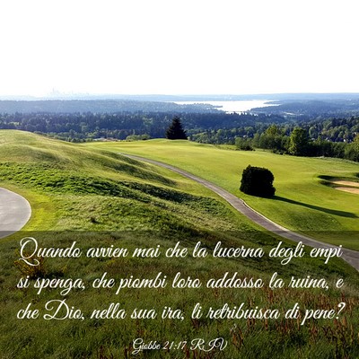 Picture 03 - Giobbe 21:17 RIV - Quando avvien mai che la lucerna degli empi si - Bible Verse Picture