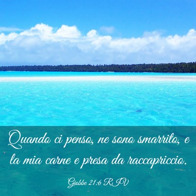 Picture 03 - Giobbe 21:6 RIV - Quando ci penso, ne sono smarrito, e la mia carne - Bible Verse Picture