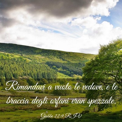 Picture 03 - Giobbe 22:9 RIV - Rimandavi a vuoto le vedove, e le braccia degli - Bible Verse Picture